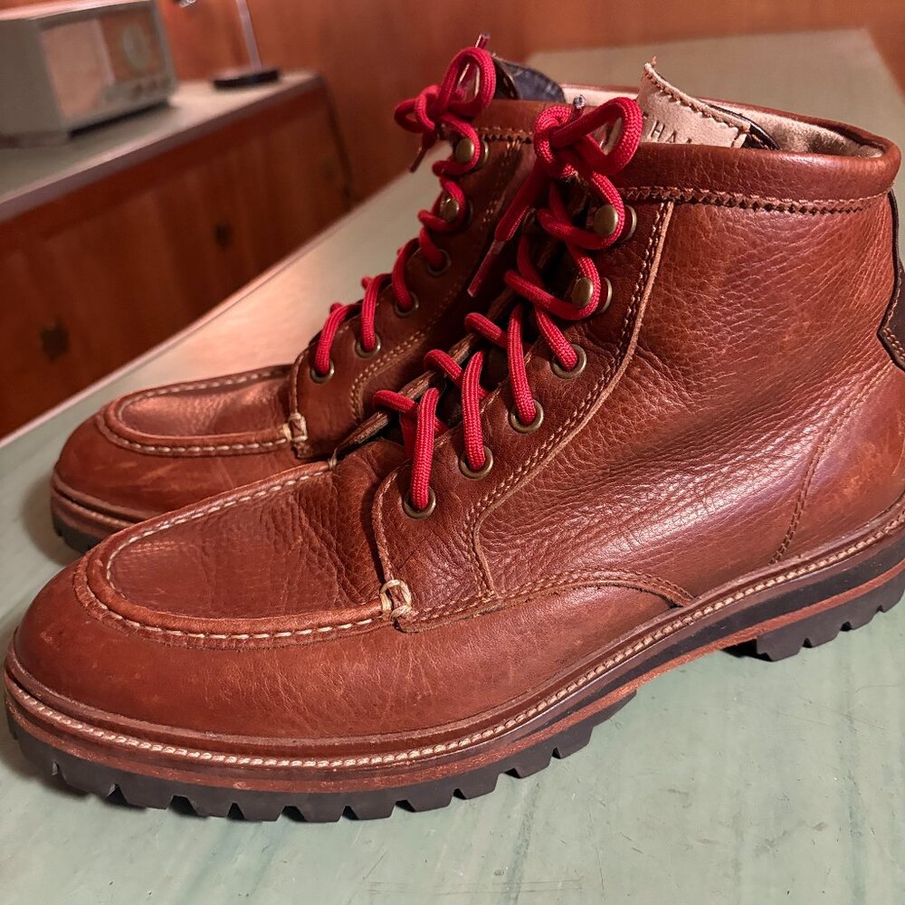 Mens Cole Haan C20357 Moc Toe Chukka Brown Leather Boots  Size 8 M